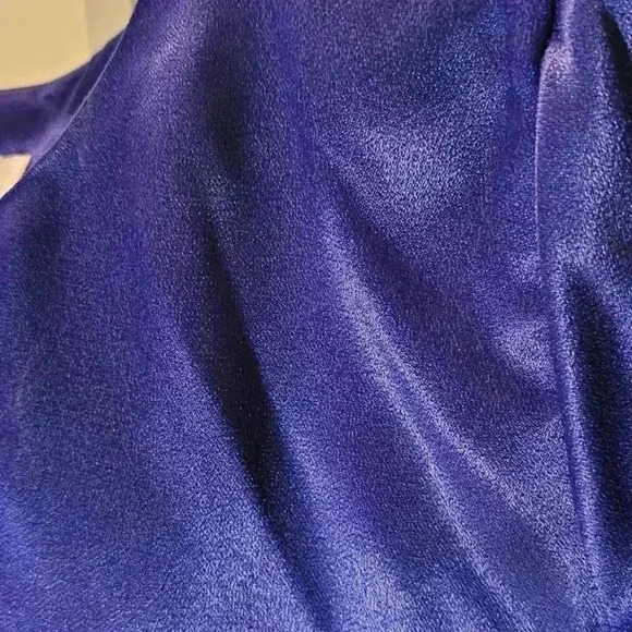 Sleek Royal Blue/Purple Satin 2 Piece Pantsuit - Golden Girls - Picture 3 of 11